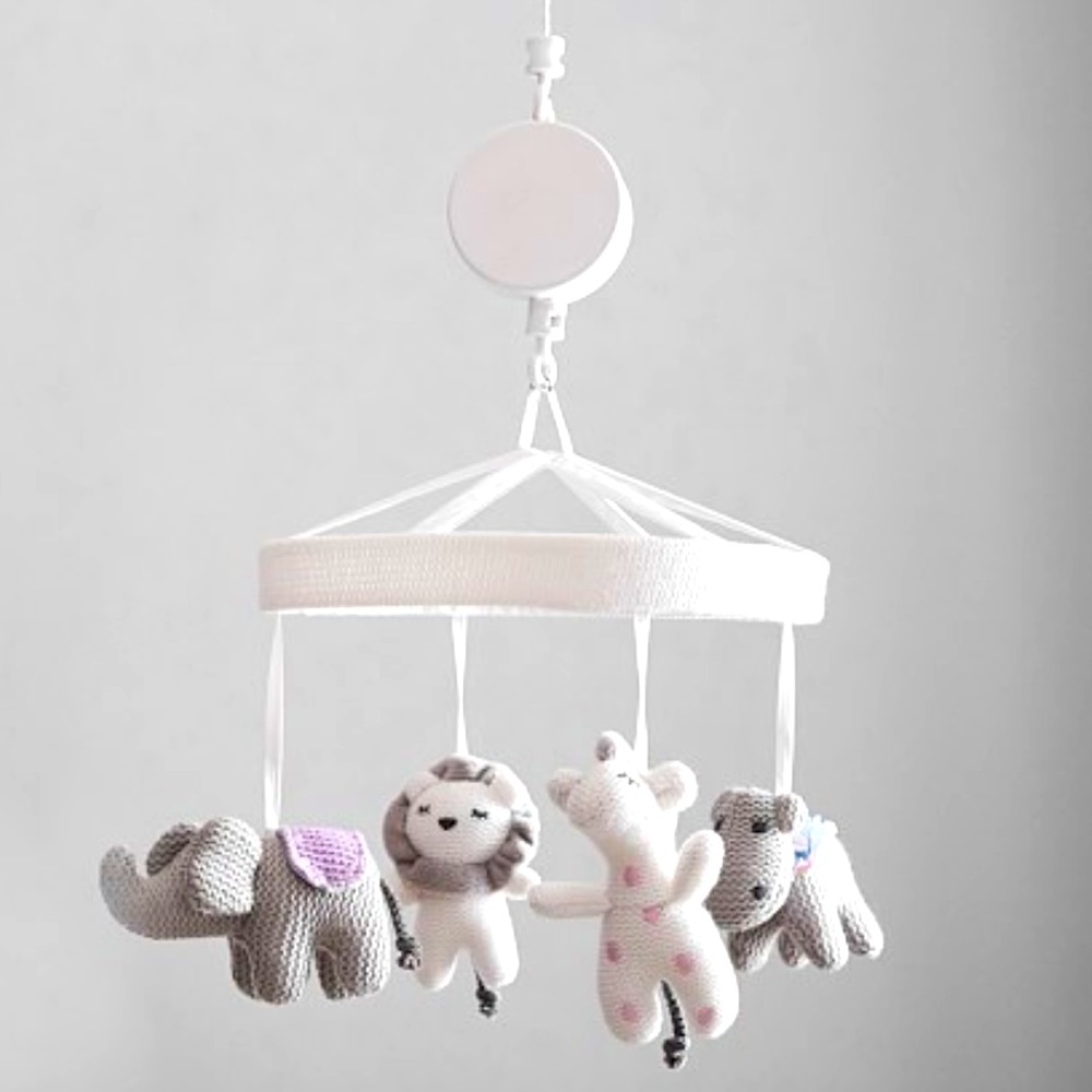 Pottery Barn Kids Nursery Mobile Zoo Animals